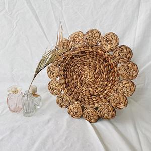 แผ่นรองจานผ้าทอขอบหอยเชลล์เป็นมิตรต่อสิ่งแวดล้อมผลิตจากเวียดนามแผ่นรองจานทอด้วยการขายส่งทันสมัย - Product Image 6