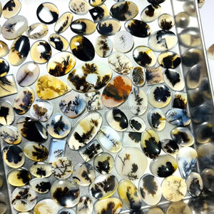 100% Natural escénico dendrita ágata Shajar piedra preciosa cabujón de todos los tamaños joyería suelta colgante hacer mezcla forma - Product Image 2