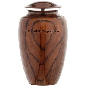 Urnes funéraires en métal en aluminium à finition en bois laqué de haute qualité pour cendres humaines pour animaux de compagnie - Product Image 6