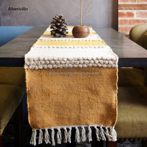 Chemin de table en coton de luxe en gros de qualité supérieure décoration vintage pour chemin de table intérieur extérieur pour décoration de table - Product Image 1