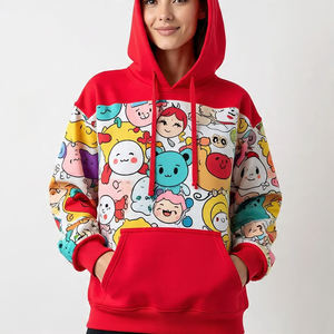 Sweat à capuche Tie Dye surdimensionné pour femmes, sweat à capuche à épaules tombantes, coupe ample, sweat à capuche personnalisé à sublimation pour femmes - Product Image 6