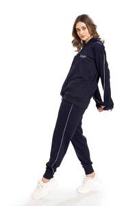 Survêtement unisexe personnalisé de haute qualité avec bandes latérales ensemble pour hommes entraînement pour hommes vente en gros survêtement personnalisé à capuche pour femmes - Product Image 3