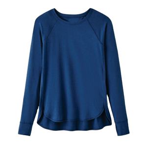 Camisetas de algodón de cuello redondo de manga larga para mujer a la moda, camisetas informales hechas a medida holgadas, otoño ODM OEM de gran tamaño - Product Image 1