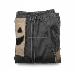 Pantalones Harem Holgados de Lona Estilo Hip Hop para Hombre, Retro, con Bloques de Color, Transpirables, Venta al Por Mayor - Product Image 6