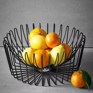 Wired Premium Metal Fruit <b>Basket</b> With High Quality Finished Adds Luxury Appeal To Dining Rooms Kitchens And Event <b>Tables</b> - Product Image 1