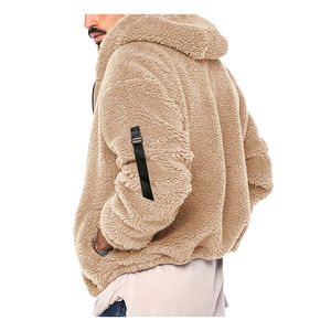 High Quality Casual <b>Hoodie</b> Custom Logo <b>Men</b> <b>Fleece</b> Winter Quarter Zip <b>Sherpa</b> Pullover <b>Men</b> 100% <b>Fleece</b> hoodies - Product Image 5