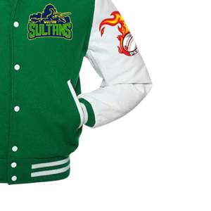 ผู้ผลิตเสื้อแจ็คเก็ตหนังสีเขียวขาวสำหรับผู้ชาย แบบหนา ทรงโอเวอร์ไซส์ สไตล์ฮู้ดดี้สีซีด ประเทศปากีสถาน ปี 2025 - Product Image 5