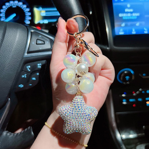 ร้อนเงาคริสตัล Rhinestone <span class=keywords><strong>พวง</strong></span>กุญแจห้าเหลี่ยม Bling ชุดองุ่น<span class=keywords><strong>พวง</strong></span>กุญแจสาวจี้พวงกุญแจเพชรพวงกุญแจดาว - Product Image 2