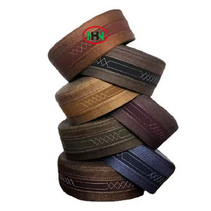Chapeau de prière musulman brodé Kufi, bonnet rigide religieux islamique, bonnets de prière messianistes arabes, provenance du Bangladesh - Product Image 1