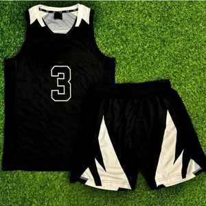 Pantalones cortos de baloncesto de poliéster transpirables ligeros con bordado personalizado, pantalones cortos de baloncesto negros a granel para hombre en blanco - Product Image 4