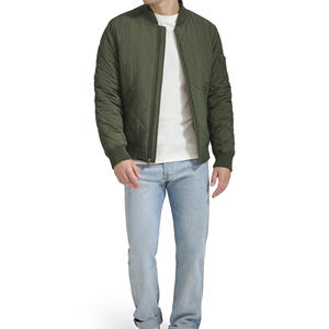 Vestes pour hommes de grande taille, couleurs unies personnalisées, tendance décontractée d'automne, vestes bomber zippées surdimensionnées pour hommes - Product Image 6