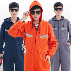 Combinaisons de conception populaire Vêtements de travail Combinaison de travail à capuche personnalisée pour hommes avec réflecteurs - Product Image 2