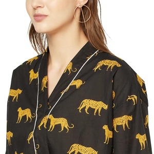 Grossiste et fabricant Robe kimono en coton Robes imprimées pour femmes Robe de chambre grande taille Robe de plage Cover Up Lounge Wear - Product Image 5