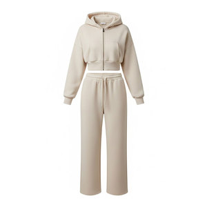 Ensemble deux pièces surdimensionné pour femmes, tendance, coupe décontractée, haut et bas, ensemble deux pièces surdimensionné pour le style de rue - Product Image 1