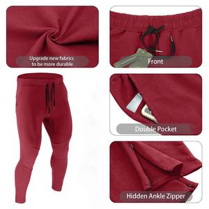 กางเกงจ็อกเกอร์ลำลองเอวกลางผ้าฝ้าย100% ระบายอากาศแห้งเร็วสำหรับผู้ชายฤดูหนาว - Product Image 4