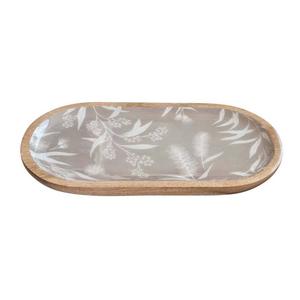 Bandeja decorativa de madera de mango para bandeja ovalada de madera de mango Bandeja decorativa de madera para servir y exhibir en cocina y comedor - Product Image 6