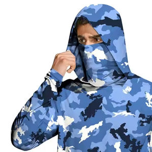 Camiseta de pesca de manga larga Anti-UV personalizada de alta calidad, Camisa con capucha sublimada de secado rápido con UPF 50 - Product Image 5