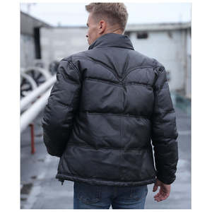 Custom Fashion Style Men's Warm Waterproof Puffer Jacket Wholesale Winter Streetwear <b>Quilted</b> Jacket - Product Image 3