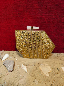 Asymmetrical Mother of <b>Pearl</b> <b>Clutch</b> with Hammered Gold Frame and Crystal Stone Clasp Luxury Evening Statement <b>clutch</b> bag - Product Image 4