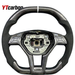 Volant sport en fibre de carbone YTcarbon pour modification personnalisée des modèles GLE <span class=keywords><strong>GLK</strong></span> W204 W176 C200 C180 E300 GLB CLA35 AMG - Product Image 4