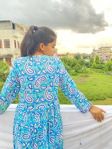 Perfect Designer Looking Printed Summer Beach Cover up <b>Dress</b> <b>Night</b> Sleep Wear <b>Dress</b> Kaftan for women Print Indian Cotton Floral - Product Image 4