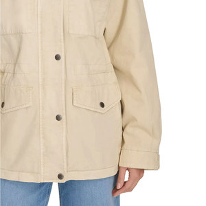 Chaqueta Cargo de Manga Larga con Cuello Alto Personalizada de Alta Calidad, Chaqueta Cargo Transpirable Rellena de Algodón para Mujer - Product Image 5