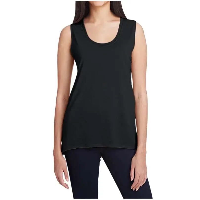 Factory OEM custom black workout tank top casual fashion crop top knitted plus size women's tank tops