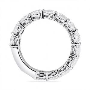 Vente en gros de haute qualité, bijoux fins de luxe pour femme, sertissage de broches, diamant taille ovale, bague de fiançailles en or blanc, cadeau - Product Image 2