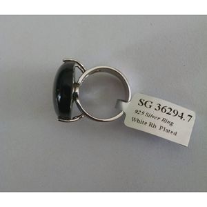 Shah Gems Women's Natural Black Onyx <b>Ring</b> 925 Sterling <b>Silver</b> Gemstone Bezel <b>Set</b> <b>Ring</b> Free Size for Gift - Product Image 3