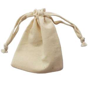 Eco-Friendly Cotton Canvas Gift Bag Round Bottom Agaric <b>Drawstring</b> for Jewellery Candles and Other Promotions - Product Image 5