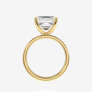 แหวนทองคำ 18K ประดับเพชรโมอิสซาไนต์ทรง Asscher Cut แบบสามชั้น ดีไซน์เก๋ไก๋ไม่ซ้ำใคร ประเภทสินค้าแหวนโมอิสซาไนต์ - Product Image 4