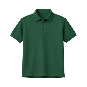 Polo de algodón verde para hombre, logotipo personalizado, patrón sólido, antiarrugas, para uniforme de trabajo o marca, Polo para hombre - Product Image 2