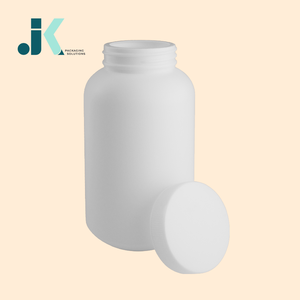 สกรูฝาปิดสีขาว300มล. บรรจุภัณฑ์ HDPE M0338ขวดกลม - Product Image 3