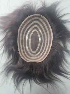 Peluca de Encaje PU para Hombre, Prótesis Capilar de Cabello Remy Indio con Ondas Naturales y Estilos Lacio Rizado, Peso 40-80g - Product Image 2