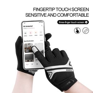 Nueva marca personalizada deportes carreras GEL dedo completo Fitness cuero ciclismo bicicleta guantes de bicicleta - Product Image 4