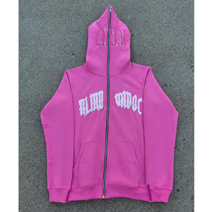 Fabricante personalizado 100% algodón de rizo francés de alta calidad peso pesado 220gsm cremallera completa bordado Vintage Sun Fade desgastado - Product Image 4