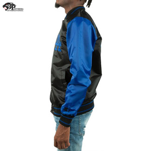 Veste en satin personnalisée veste de logos pour collège, université, lycée, clubs sportifs logos de broderie veste en satin à la mode - Product Image 3