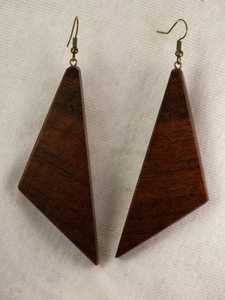 Boucles d'oreilles en bois de forme abstraite - Product Image 3