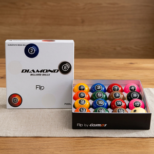 Billes de billard Diamond - Ensemble TV Pool Flip 57,15 mm |   Édition Match TV |   Fabriqué en Corée |   Résine phénolique - Product Image 1