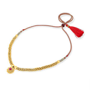 Collar de cuentas doradas Manjiri Thushi para mujer - Product Image 5
