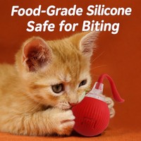 Balle interactive intelligente pour chat, jouet interactif pour chat, évitement automatique des obstacles, silicone de qualité alimentaire, rechargeable par Type-C, vente en gros