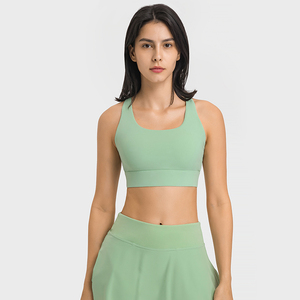 Nouveau design de soutien-gorge de sport 100% coton respirant à séchage rapide pour femmes avec coussinets amovibles Yoga Workout Athletic Wear - Product Image 5