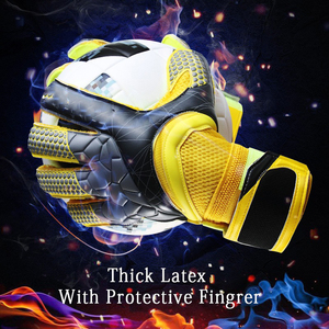 Nuevos guantes de portero profesionales para adultos, guantes de entrenamiento de fútbol suaves de cuero de látex grueso, protección de dedos de cuero suave - Product Image 3