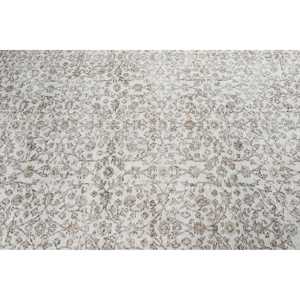 Alfombra Turca Vintage Ecológica de Lana, 6,8x10 pies, Diseño de Parches Blancos con Base de Látex, Alfombra Tradicional para Comedor - Product Image 5