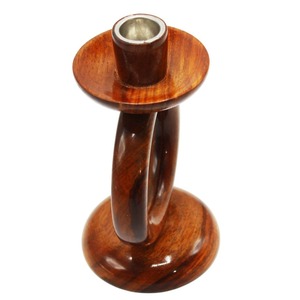 Bougeoir en bois à six colonnes, idéal pour la décoration intérieure, centre de table et éclairage festif, fabriqué à la main en Inde - Product Image 5