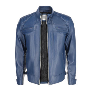 New Style Solid Color <b>Men</b> <b>Leather</b> <b>Jacket</b> Premium Quality Hot Selling <b>Men</b> <b>Leather</b> Winter <b>Jacket</b> - Product Image 1