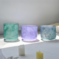 SUCCESS Custom Alchemy Singing Bowls Nouveau design Ensemble de bols chantants en cristal en trois parties pour la méditation