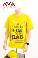 T-Shirt Homme Décontracté 65% Coton + 35% Spandex Imprimé Devant Graphique Manches Courtes Streetwear Beachwear Jaune Taille Régulière