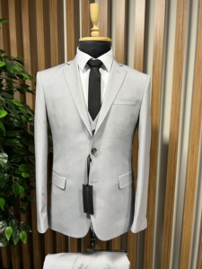 Professional Turkish Quality Wedding Suit Luxury Elite Elegant Hot Sale <b>Viscose</b> And <b>Polyester</b> Woven <b>Fabric</b> Wedding Suit For Men - Product Image 3