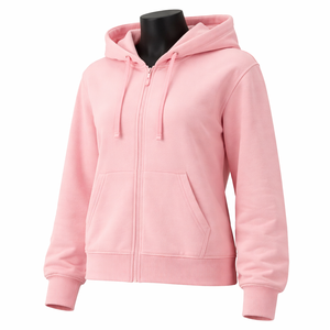 Sweat-shirts à capuche personnalisés pour femmes, avec logo, fermeture éclair, impression puff, haute qualité, poids lourd, manches longues, chauds, colorés. - Product Image 1